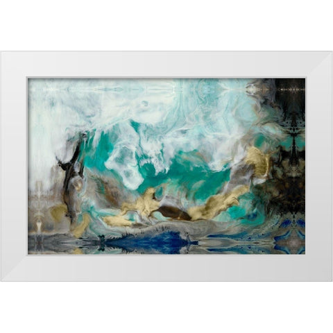 Custom Rejoice III White Modern Wood Framed Art Print by Bramma, Lila