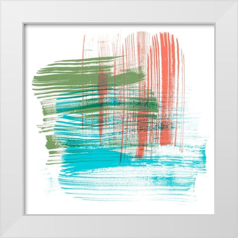 Color Swipe I White Modern Wood Framed Art Print by Chandler, Sharon