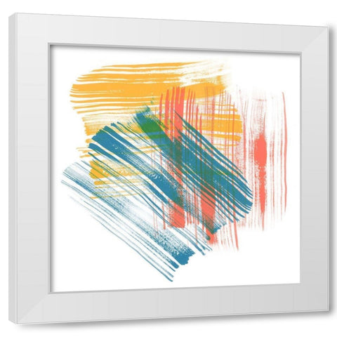 Color Swipe II White Modern Wood Framed Art Print by Chandler, Sharon