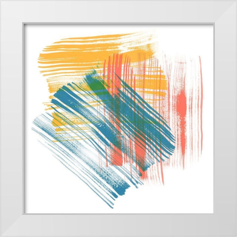 Color Swipe II White Modern Wood Framed Art Print by Chandler, Sharon