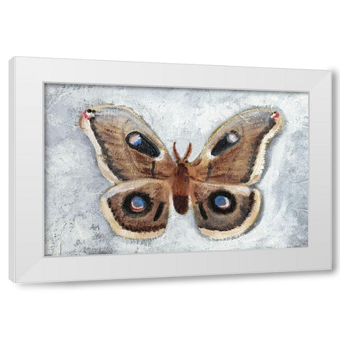 Papillon de Nuit II White Modern Wood Framed Art Print by Ludwig, Alicia