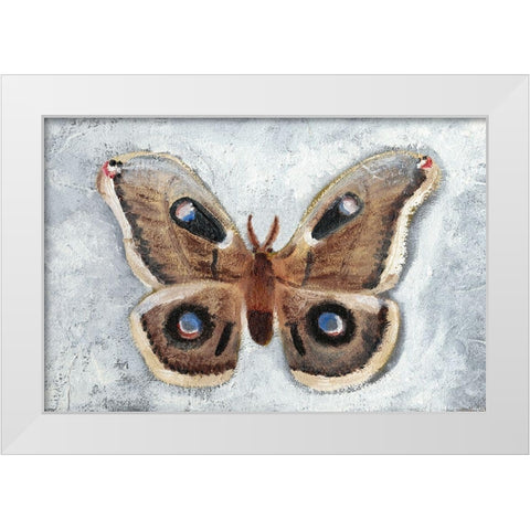 Papillon de Nuit II White Modern Wood Framed Art Print by Ludwig, Alicia