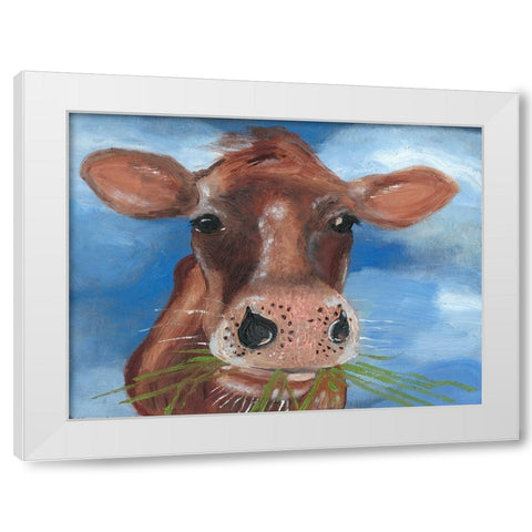 Morning Chew I White Modern Wood Framed Art Print by Ludwig, Alicia