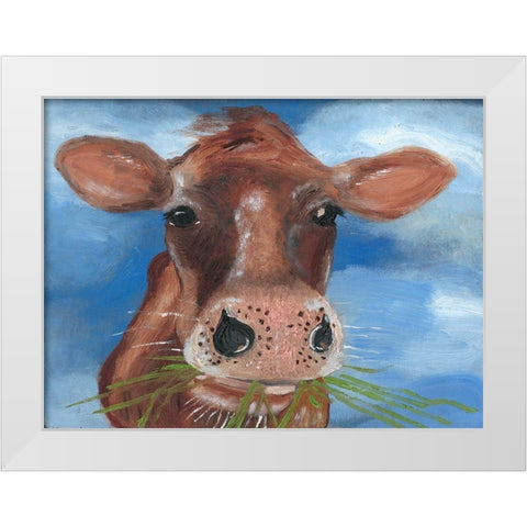 Morning Chew I White Modern Wood Framed Art Print by Ludwig, Alicia