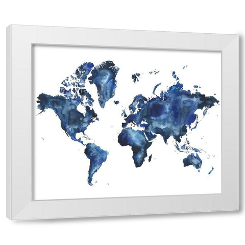 Water World I White Modern Wood Framed Art Print by Popp, Grace