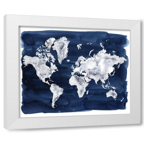 Water World II White Modern Wood Framed Art Print by Popp, Grace