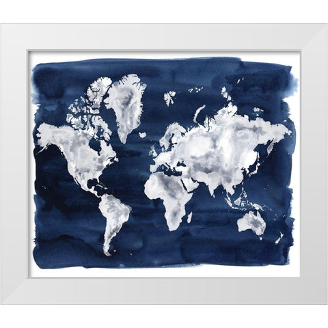 Water World II White Modern Wood Framed Art Print by Popp, Grace