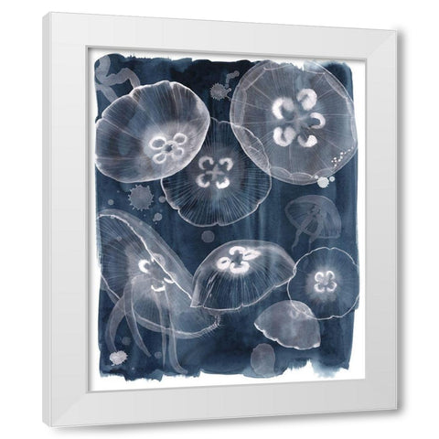 Moon Jellies II White Modern Wood Framed Art Print by Popp, Grace