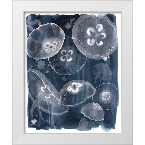 Moon Jellies II White Modern Wood Framed Art Print by Popp, Grace