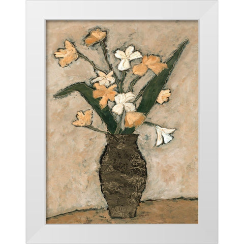 Flowers From B I White Modern Wood Framed Art Print by Bagnato, Judi