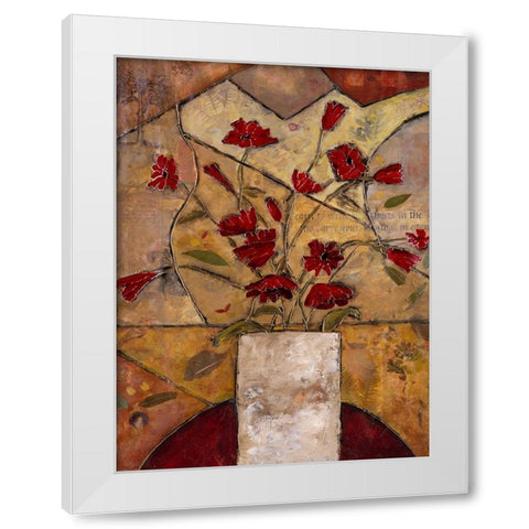 Compassionate Flowers I White Modern Wood Framed Art Print by Bagnato, Judi