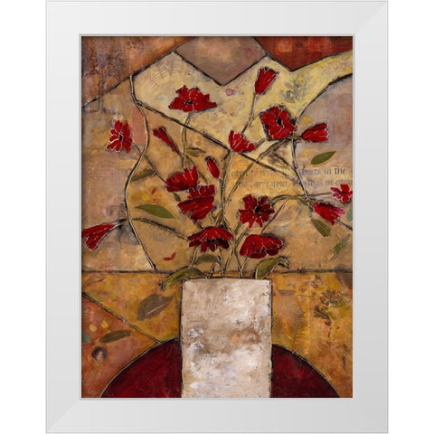 Compassionate Flowers I White Modern Wood Framed Art Print by Bagnato, Judi