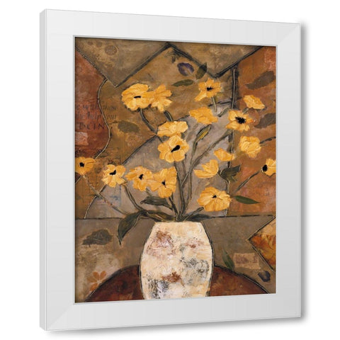 Compassionate Flowers II White Modern Wood Framed Art Print by Bagnato, Judi