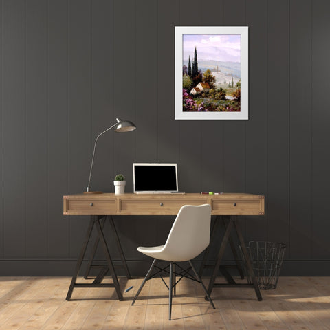 Country Comfort II White Modern Wood Framed Art Print by Gaul, Charles
