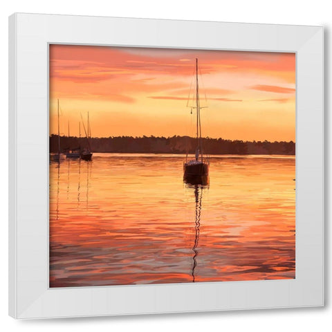Sailing Portrait III White Modern Wood Framed Art Print by Kalina, Emily