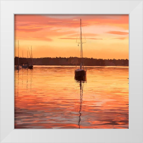 Sailing Portrait III White Modern Wood Framed Art Print by Kalina, Emily