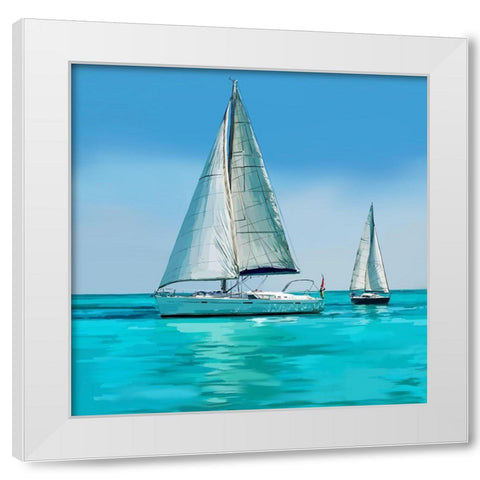 Sailing Portrait IV White Modern Wood Framed Art Print by Kalina, Emily