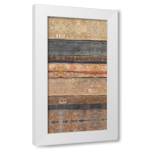 Earthy Reflections I White Modern Wood Framed Art Print by Bagnato, Judi