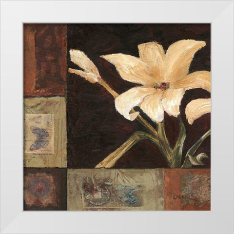 Magnolia Breeze I White Modern Wood Framed Art Print by Bagnato, Judi