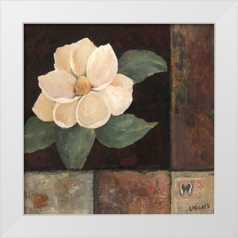 Magnolia Breeze II White Modern Wood Framed Art Print by Bagnato, Judi