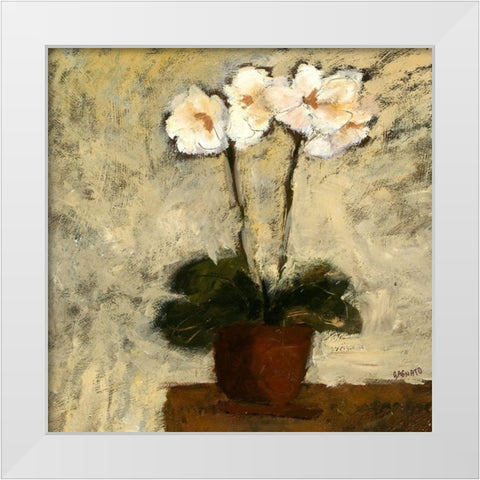 Orchid Textures I White Modern Wood Framed Art Print by Bagnato, Judi