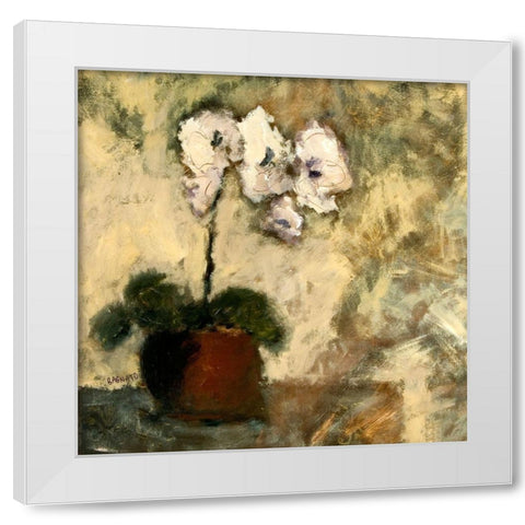 Orchid Textures II White Modern Wood Framed Art Print by Bagnato, Judi