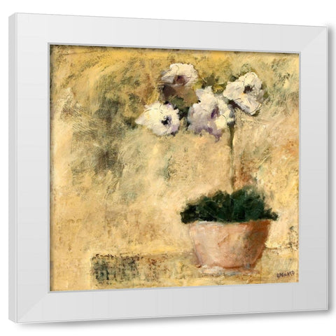 Orchid Textures III White Modern Wood Framed Art Print by Bagnato, Judi
