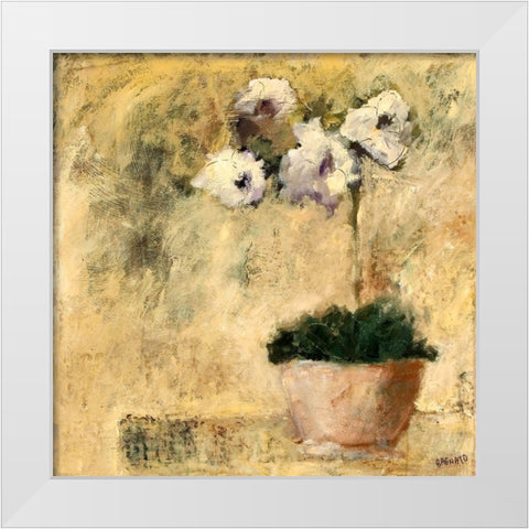 Orchid Textures III White Modern Wood Framed Art Print by Bagnato, Judi