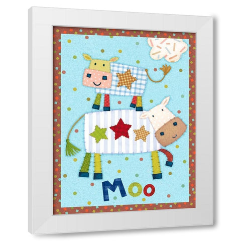 Farm Friends I White Modern Wood Framed Art Print by Eisner, Viv