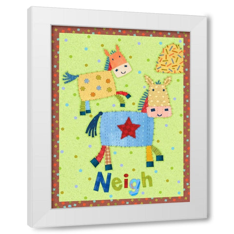 Farm Friends IV White Modern Wood Framed Art Print by Eisner, Viv