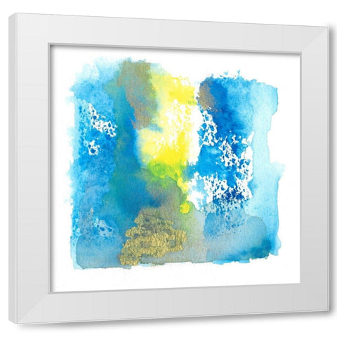 Loving Embrace II White Modern Wood Framed Art Print by Combs, Joyce