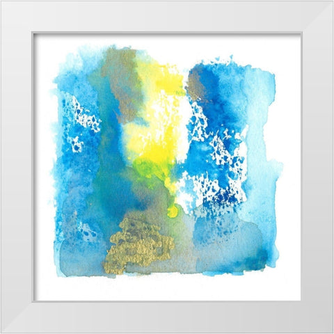 Loving Embrace II White Modern Wood Framed Art Print by Combs, Joyce