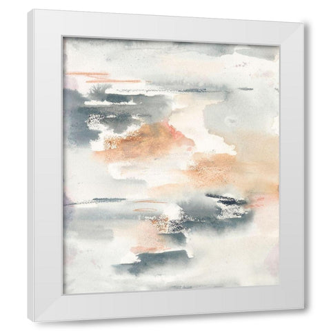 Lily Pad Impressions II White Modern Wood Framed Art Print by Combs, Joyce
