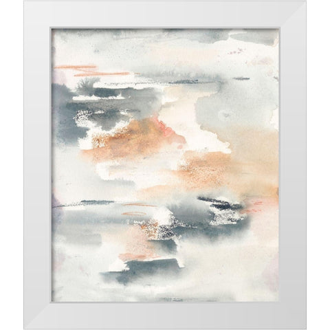 Lily Pad Impressions II White Modern Wood Framed Art Print by Combs, Joyce