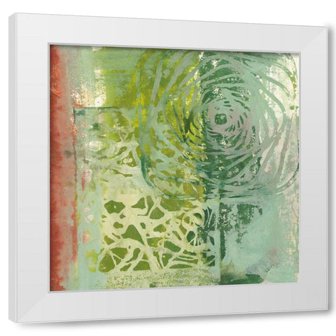 Floral Breeze I White Modern Wood Framed Art Print by Combs, Joyce