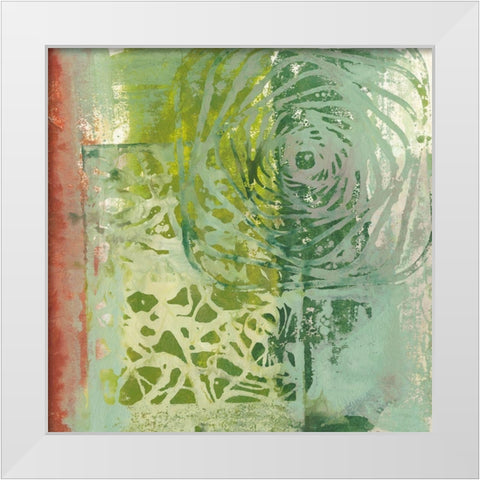 Floral Breeze I White Modern Wood Framed Art Print by Combs, Joyce