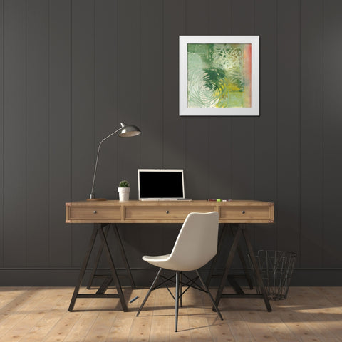 Floral Breeze II White Modern Wood Framed Art Print by Combs, Joyce
