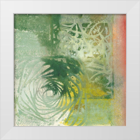 Floral Breeze II White Modern Wood Framed Art Print by Combs, Joyce
