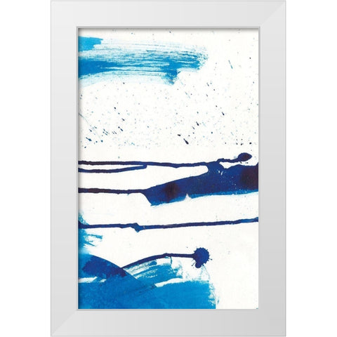 Blue Mystic II White Modern Wood Framed Art Print by Combs, Joyce