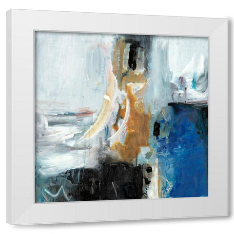 Interplay Abstract I White Modern Wood Framed Art Print by Combs, Joyce