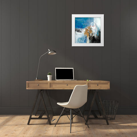 Interplay Abstract II White Modern Wood Framed Art Print by Combs, Joyce