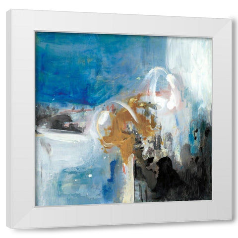 Interplay Abstract II White Modern Wood Framed Art Print by Combs, Joyce