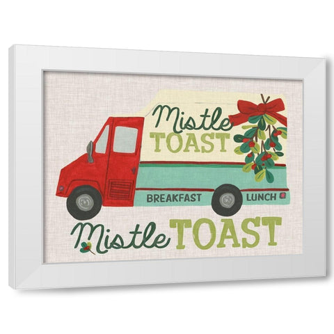 Food Truck Holidays III White Modern Wood Framed Art Print by Vess, June Erica