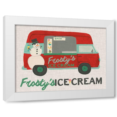 Food Truck Holidays IV White Modern Wood Framed Art Print by Vess, June Erica