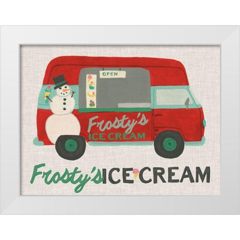 Food Truck Holidays IV White Modern Wood Framed Art Print by Vess, June Erica