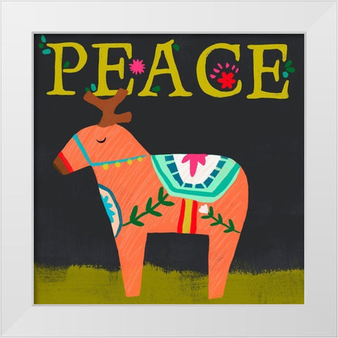 Nordic Joy II White Modern Wood Framed Art Print by Vess, June Erica