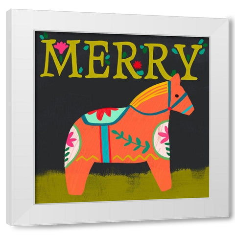 Nordic Joy III White Modern Wood Framed Art Print by Vess, June Erica