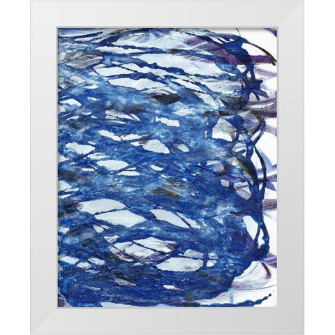 Blue Infinity I White Modern Wood Framed Art Print by Fuchs, Jodi