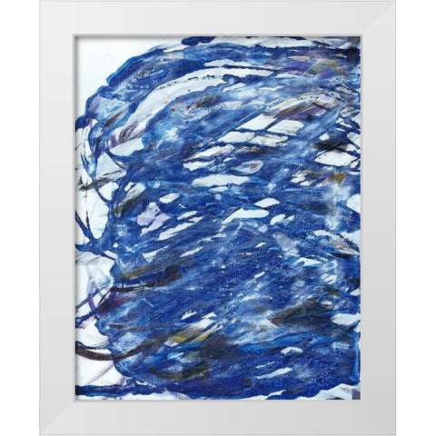 Blue Infinity II White Modern Wood Framed Art Print by Fuchs, Jodi