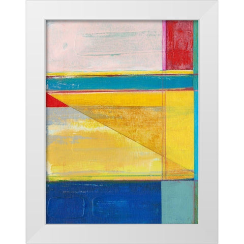 Colorful Geometrics I White Modern Wood Framed Art Print by Fuchs, Jodi